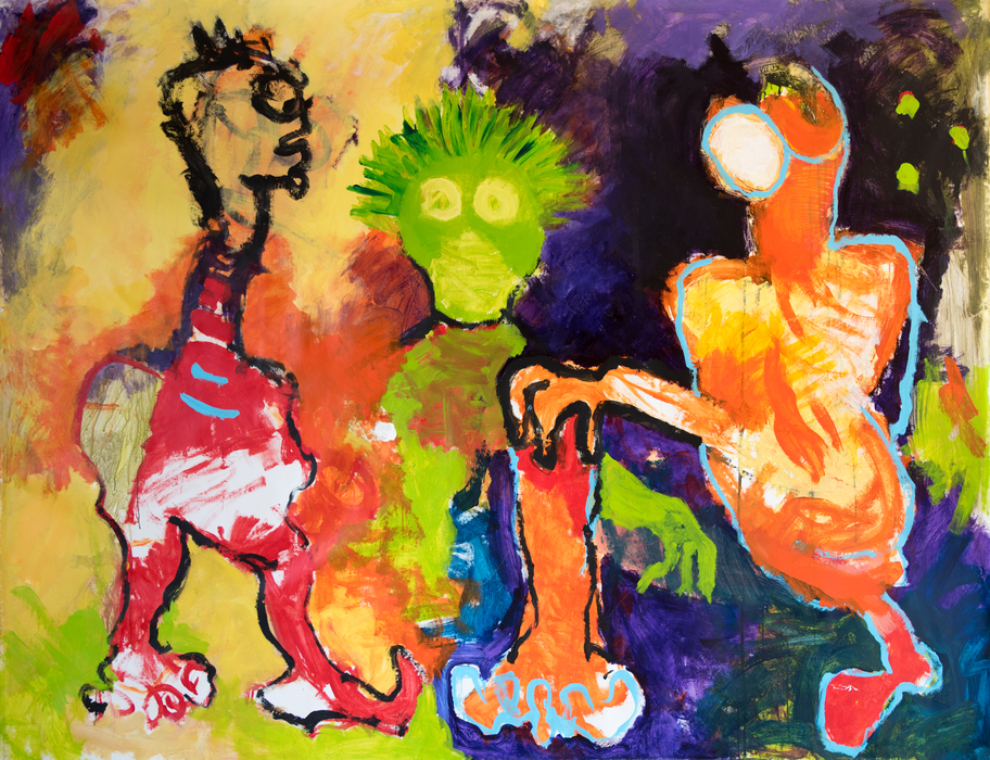 Rencentre, 2015, acrylics on canvas, 150 cm x 210 cm
