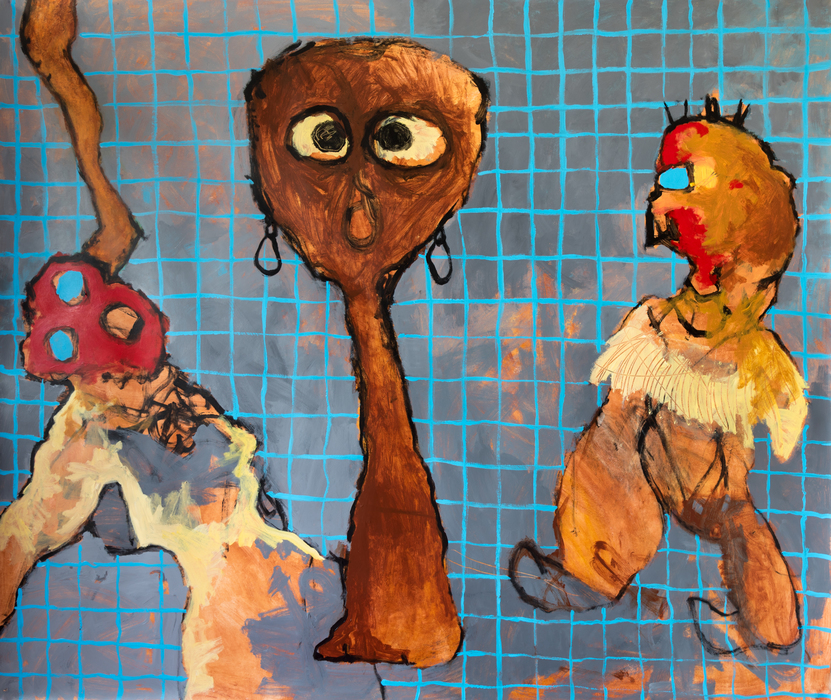 La boucle d’oreille, 2016, acrylics on carton, 170 cm x 200 cm