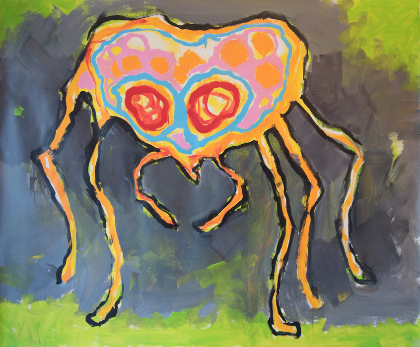 Spider, 2015, acrylics on carton, 170 cm x 140 cm