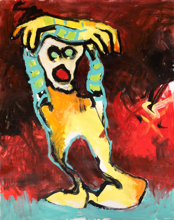 Sans Titre, 2016, acrylics on canvas, 146 cm x 114 cm