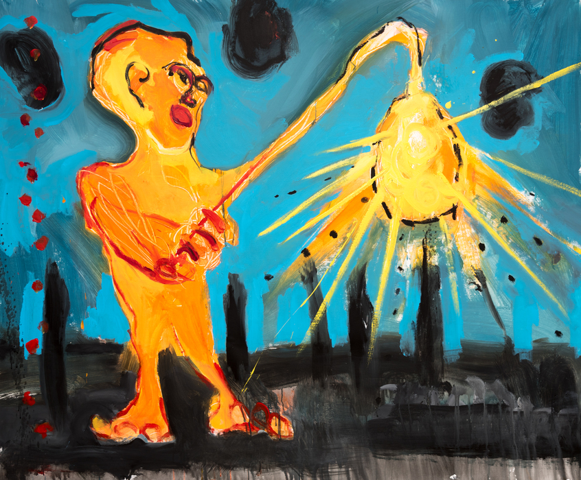 Wisdom lightning the path, 2016, acrylics on canvas, 114 cm x 146 cm
