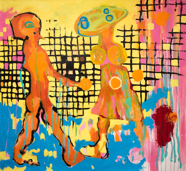 DUO, 2016, acrylics on canvas, 200 cm x 220 cm