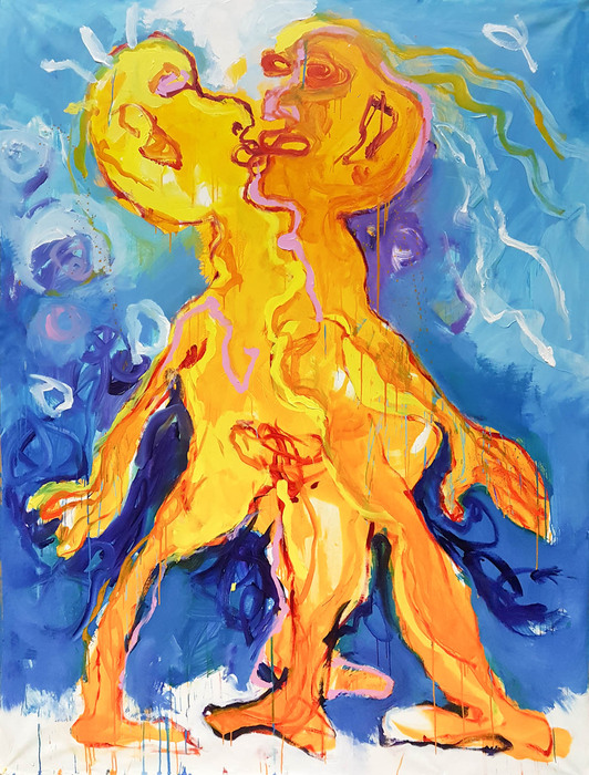 Passion. Acrylics, 210cm x 170cm, 2017