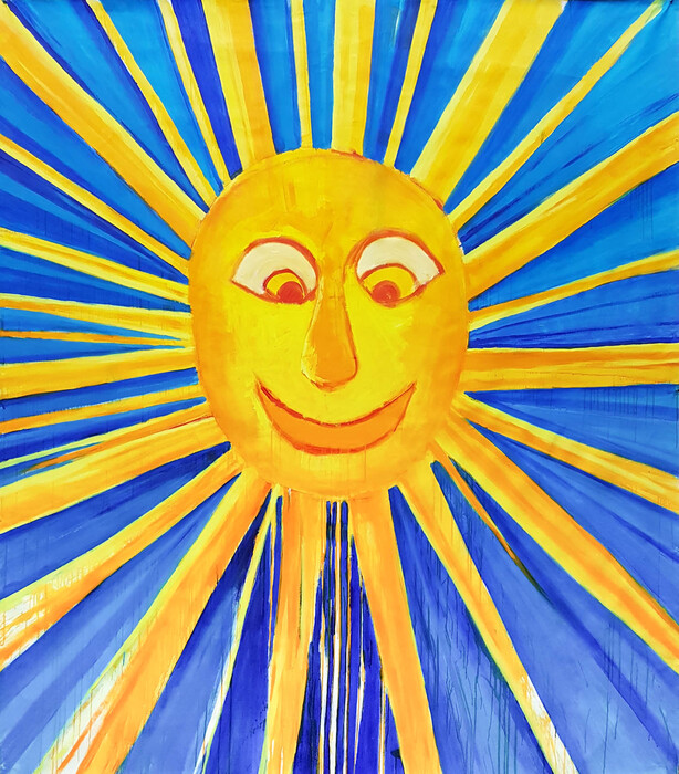Le Roi de Soleil. Acrylics, 170cm x 130cm, 2017
