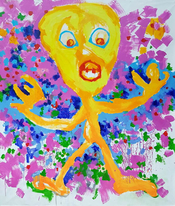 Qu'est-ce qu'il se passe? Acrylics, 210cm x 180cm, 2018