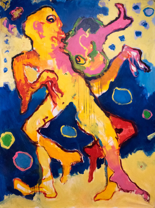 Danse with the Devil. Acrylics, 210cm x 170cm, 2017/2018