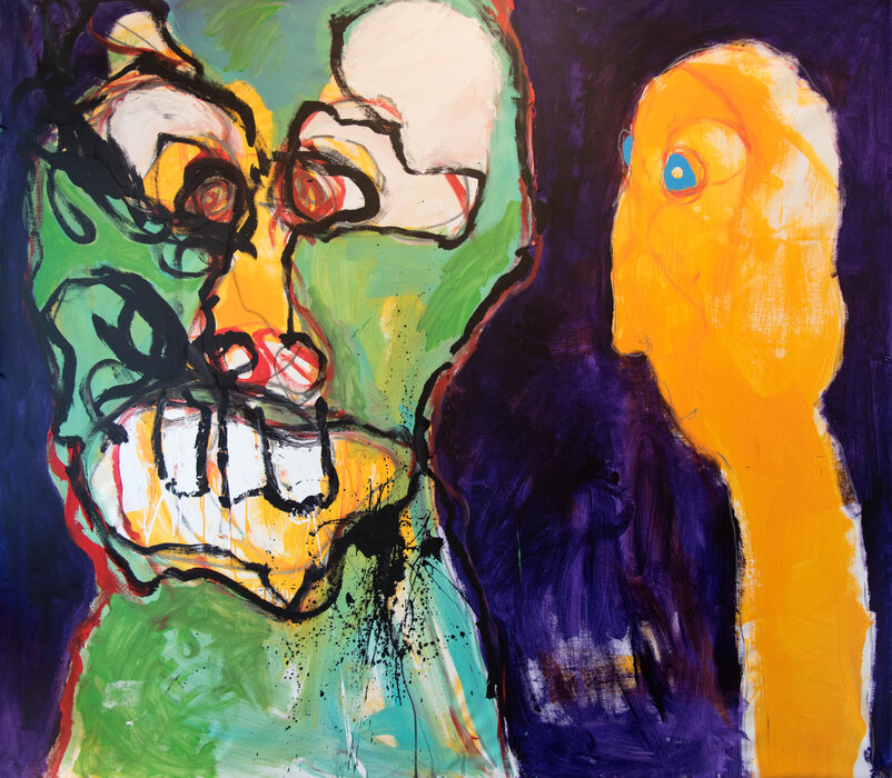 Manipulation. Acrylics, 210cm x 170cm, 2017