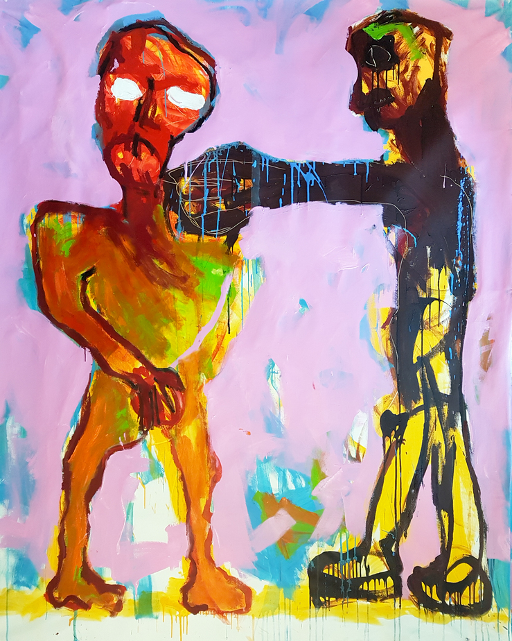 Acrylics on canvas, 210 x 170 cm, 2018