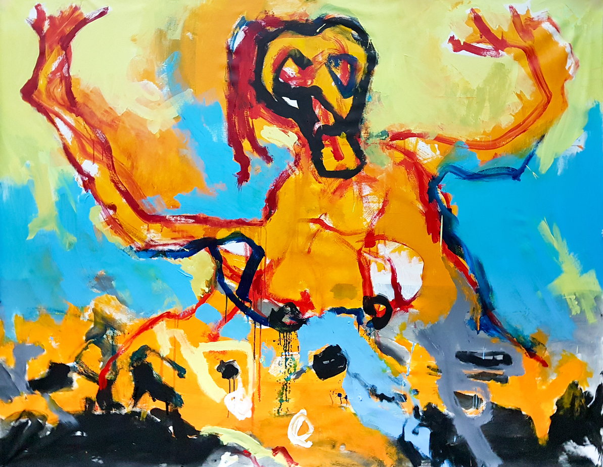 Acrylics on canvas, 180 x 210 cm, 2019