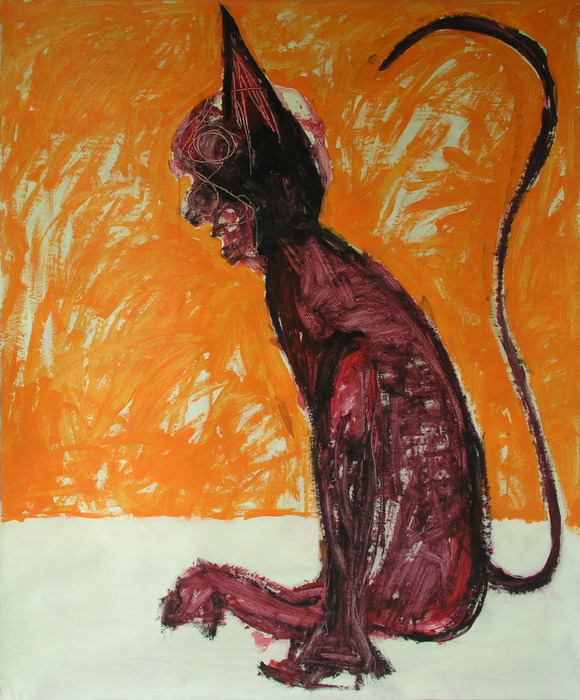 Chat-diable, 2007, 160 cm x 133 cm, acrylics.