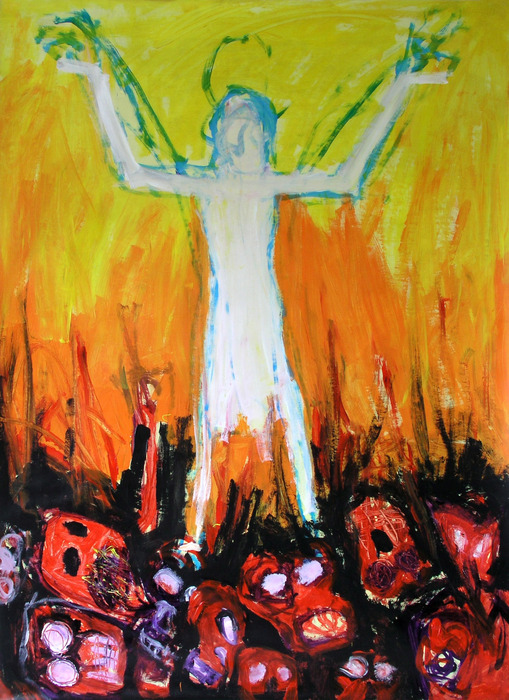 Bénédiction, 2007, 160 cm x 116 cm, acrylics.