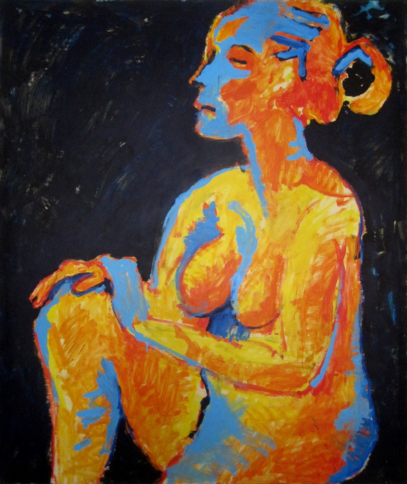 Dicke Dame, 2008, 160 cm x 137 cm, acrylics.