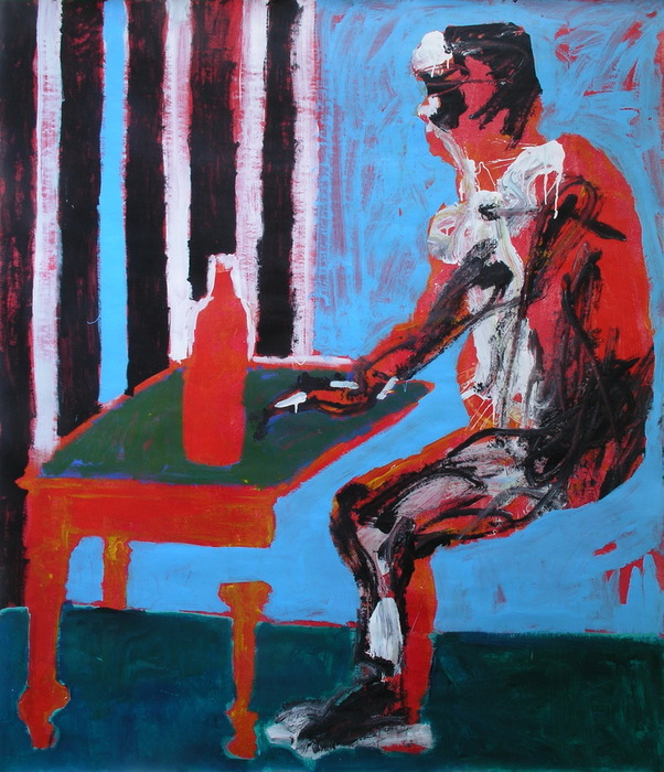 Abgesägt, 2009, 160 cm x 137 cm, acrylics.