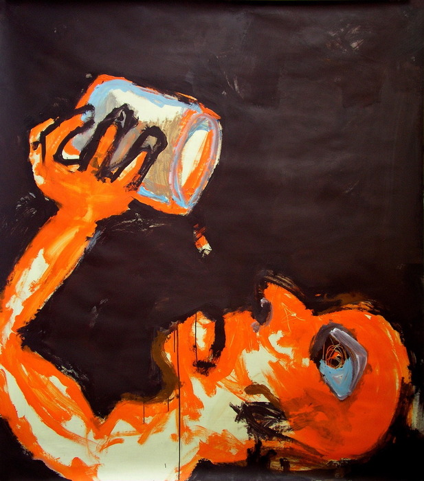 J'ai soif, 2008, 160 cm x 141 cm, acrylics.