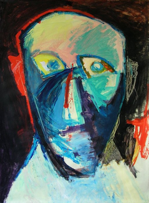 Head, 2007, 160 cm x 120 cm, acrylics