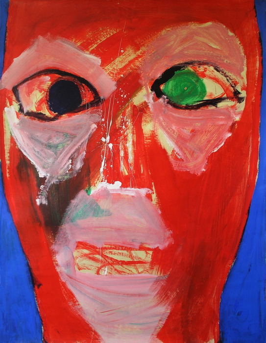 Head, 2070, 160 cm x 125 cm, acrylics