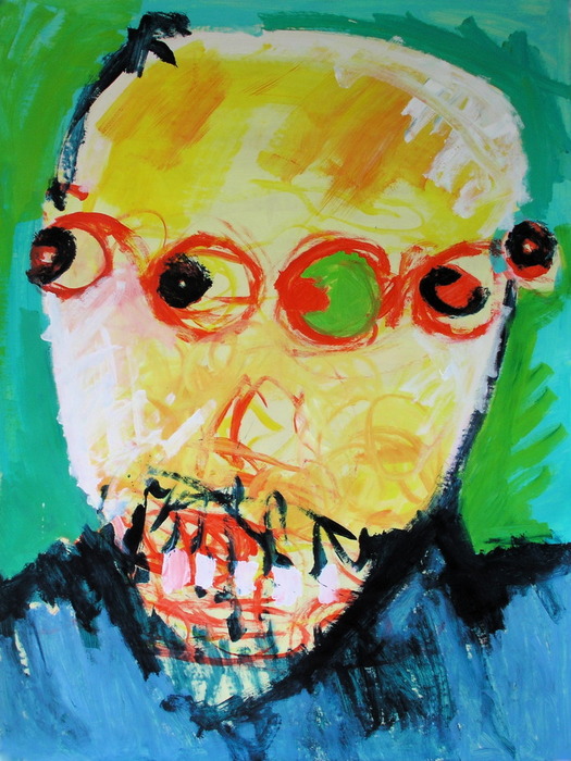 Head, 2007, 160 cm x 120 cm, acrylics