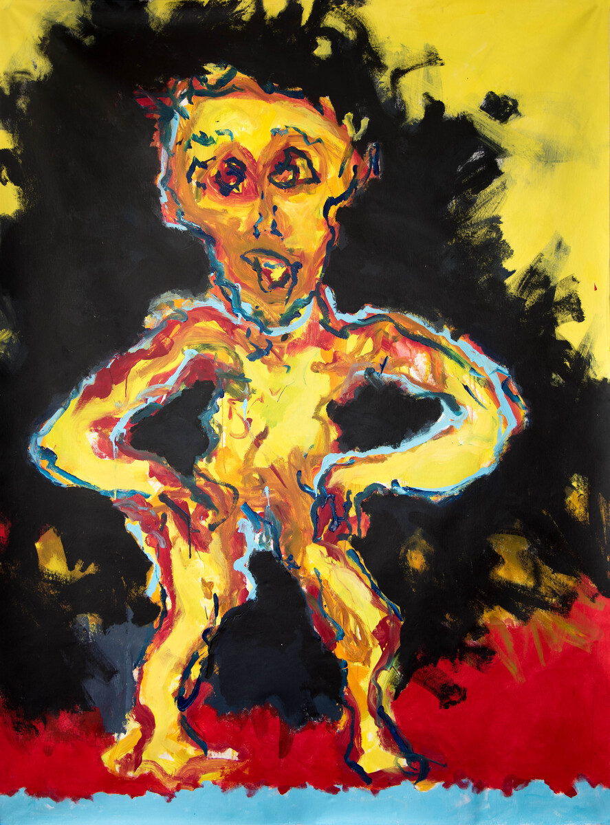 Enchanté. Acrylics. 210 x 170 cm. 2021