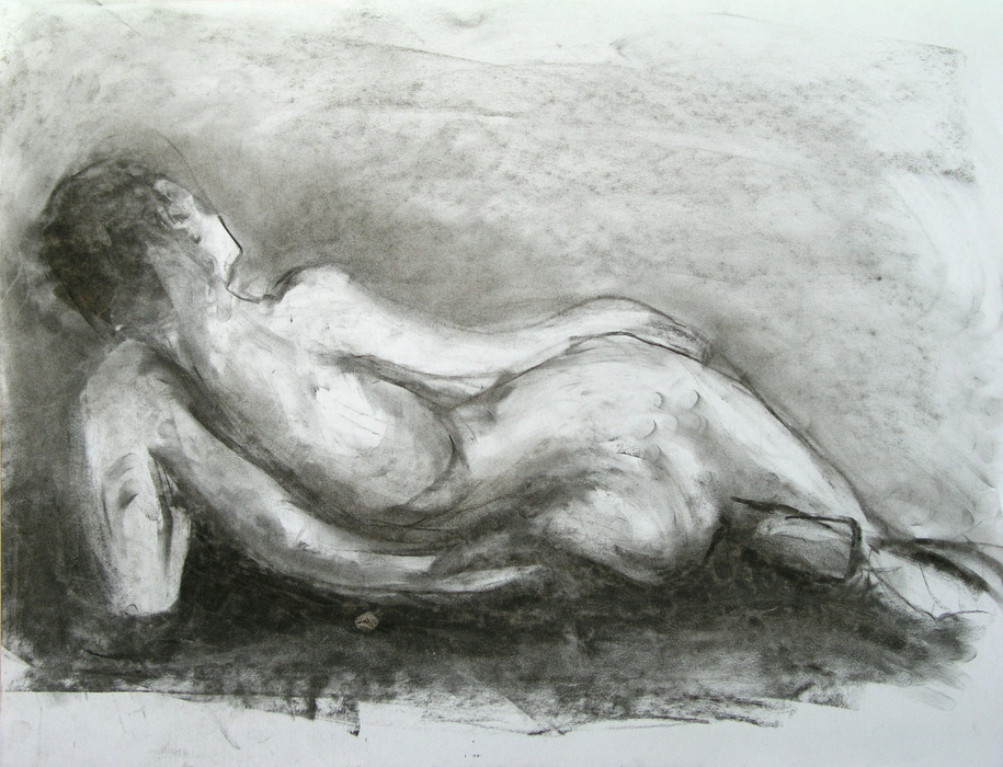 2008, 50 cm x 65 cm, charcoal.