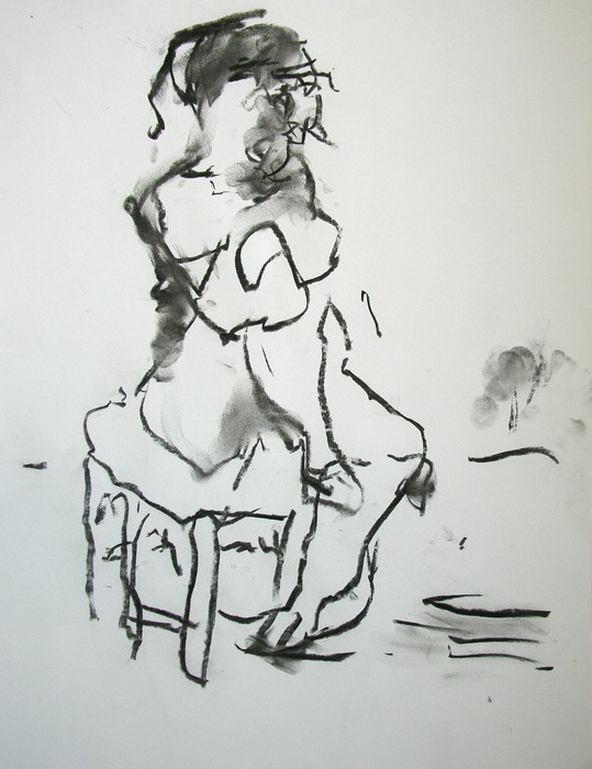 2010, 65 cm x 50 cm, charcoal.