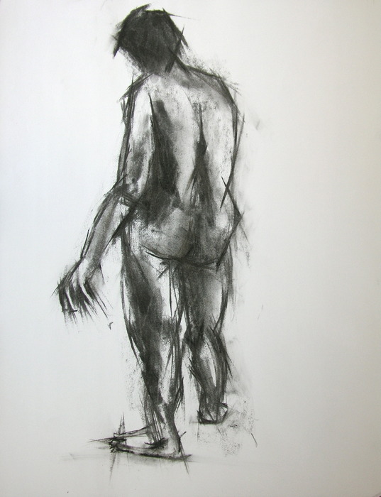 2010, 65 cm x 50 cm, charcoal.