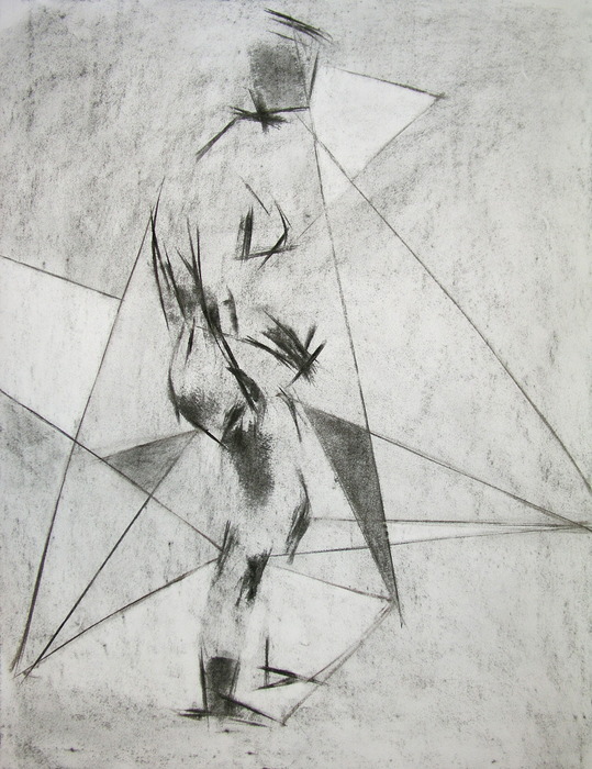 2010, 65 cm x 50 cm, charcoal.