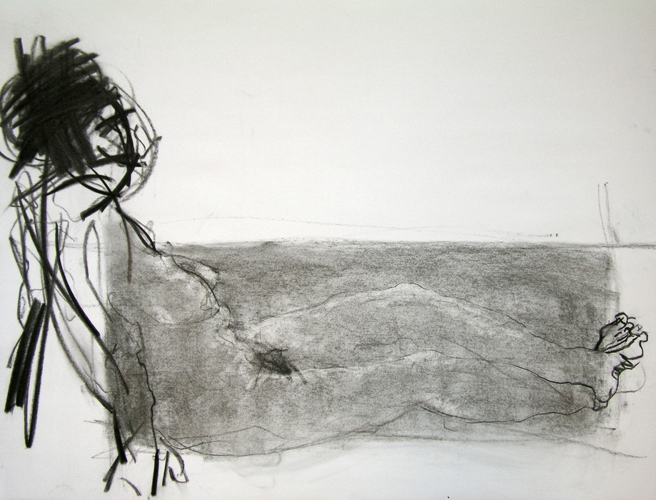 2010, 50 cm x 65 cm, charcoal.