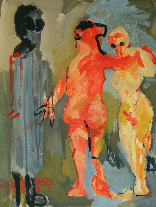 Les 3 grâces, 2010, 130 cm x 97 cm, acrylics on canvas.