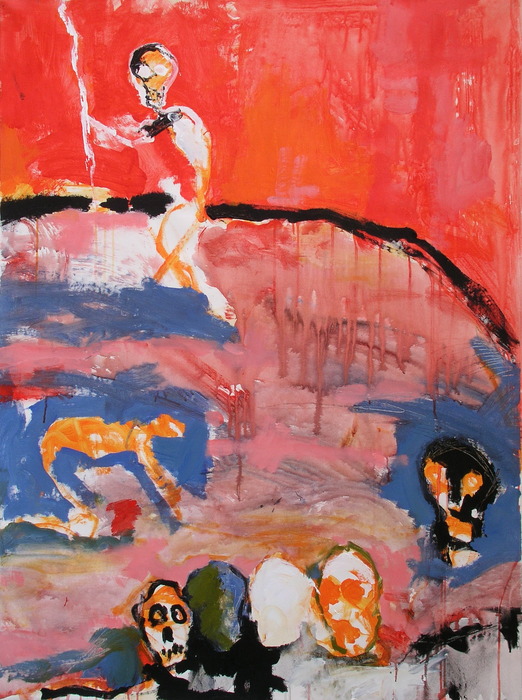 Hommage à Breughel, 2010, 130 cm x 97 cm, acrylics on canvas.