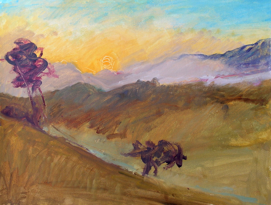California, 2008, 45 cm x 59 cm, acrylics.