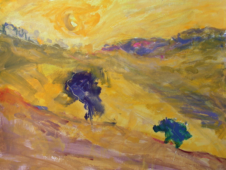 California, 2008, 45 cm x 59 cm, acrylics.