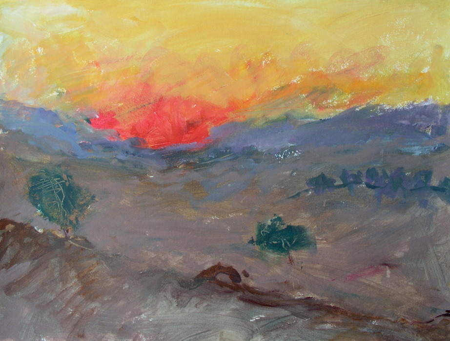 California, 2008, 45 cm x 59 cm, acrylics.