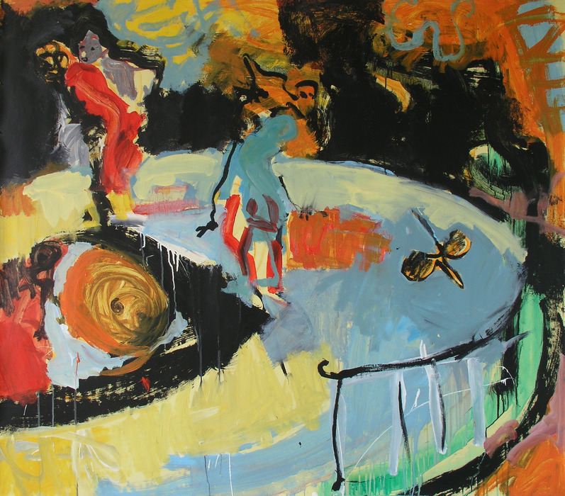 Hommage à Breughel, 2010, 140 cm x 160 cm, acrylics.